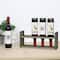 NEX™ 16" Olive Green 4-Bottle Countertop Wood Wine Rack